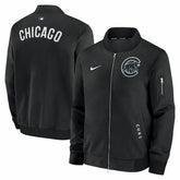 Chicago Cubs 2026 MLB Authentic Dugout Bomber Jacket Black Taass US