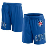 Chicago Cubs Clincher Fanatics MLB Mesh Shorts Blue Fashion