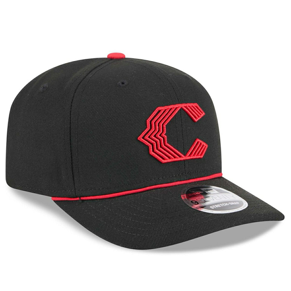 Cincinnati Reds MLB City Connect Stretch-Snap 9SEVENTY Cap Black Taass US