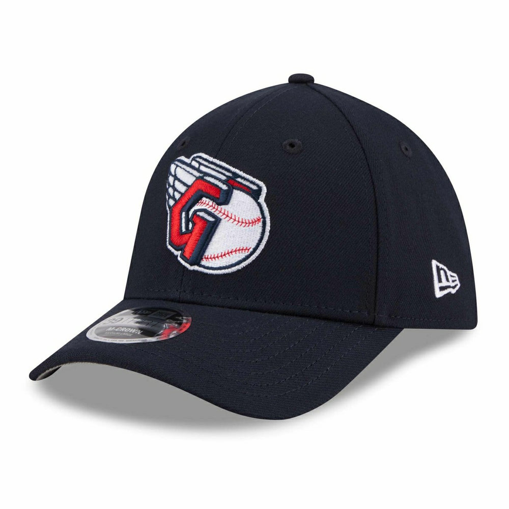 Cleveland Guardians MLB Alternate Team Logo 39THIRTY M-Crown Flex Cap Navy Fashion
