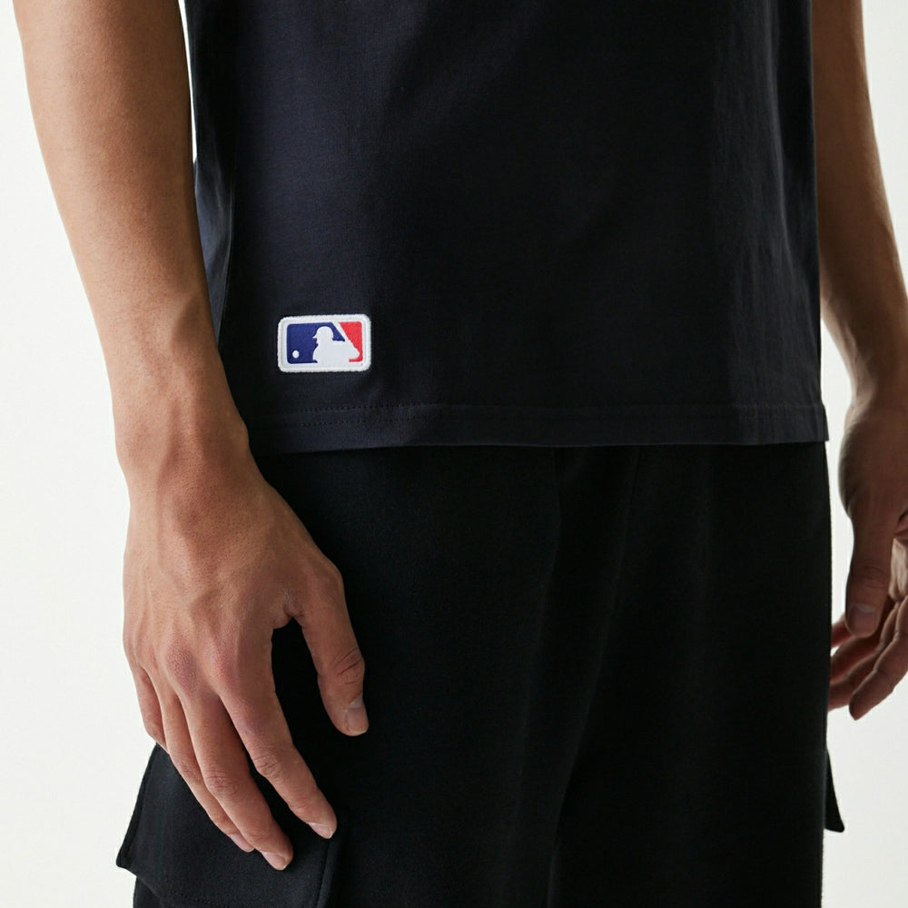Cleveland Guardians Team Logo New Era MLB T-Shirt Navy Classic