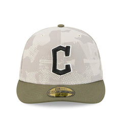 Cleveland Guardians 2025 MLB Authentic Armed Forces Pre-Curved 59FIFTY Fitted Cap Taass US