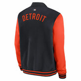 Detroit Tigers 2026 MLB Authentic Dugout Bomber Jacket Navy Taass for sale