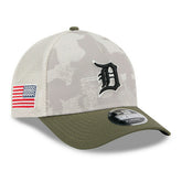 Detroit Tigers 2025 MLB Armed Forces 9FORTY M-Crown A-Frame Snapback Cap Taass US