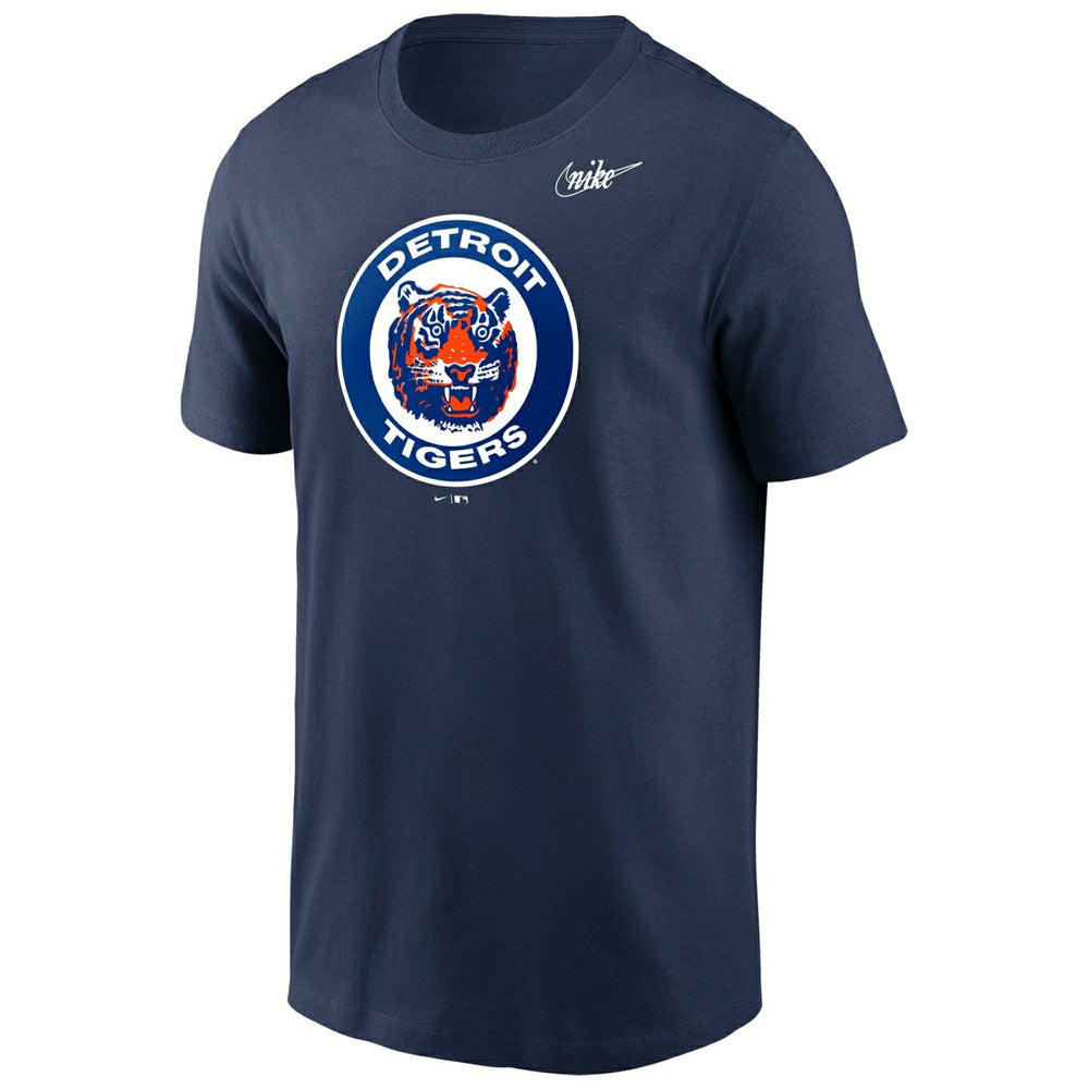 Detroit Tigers Cooperstown Logo Nike MLB T-Shirt Navy Fashion