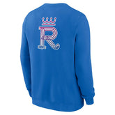 Kansas City Royals City Connect 2-Hit Club Crew Pullover Blue Fashion
