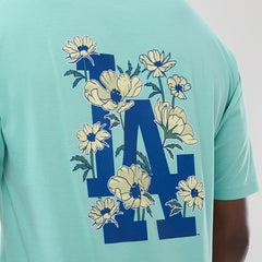Los Angeles Dodgers Floral MLB T-Shirt Teal Fashion