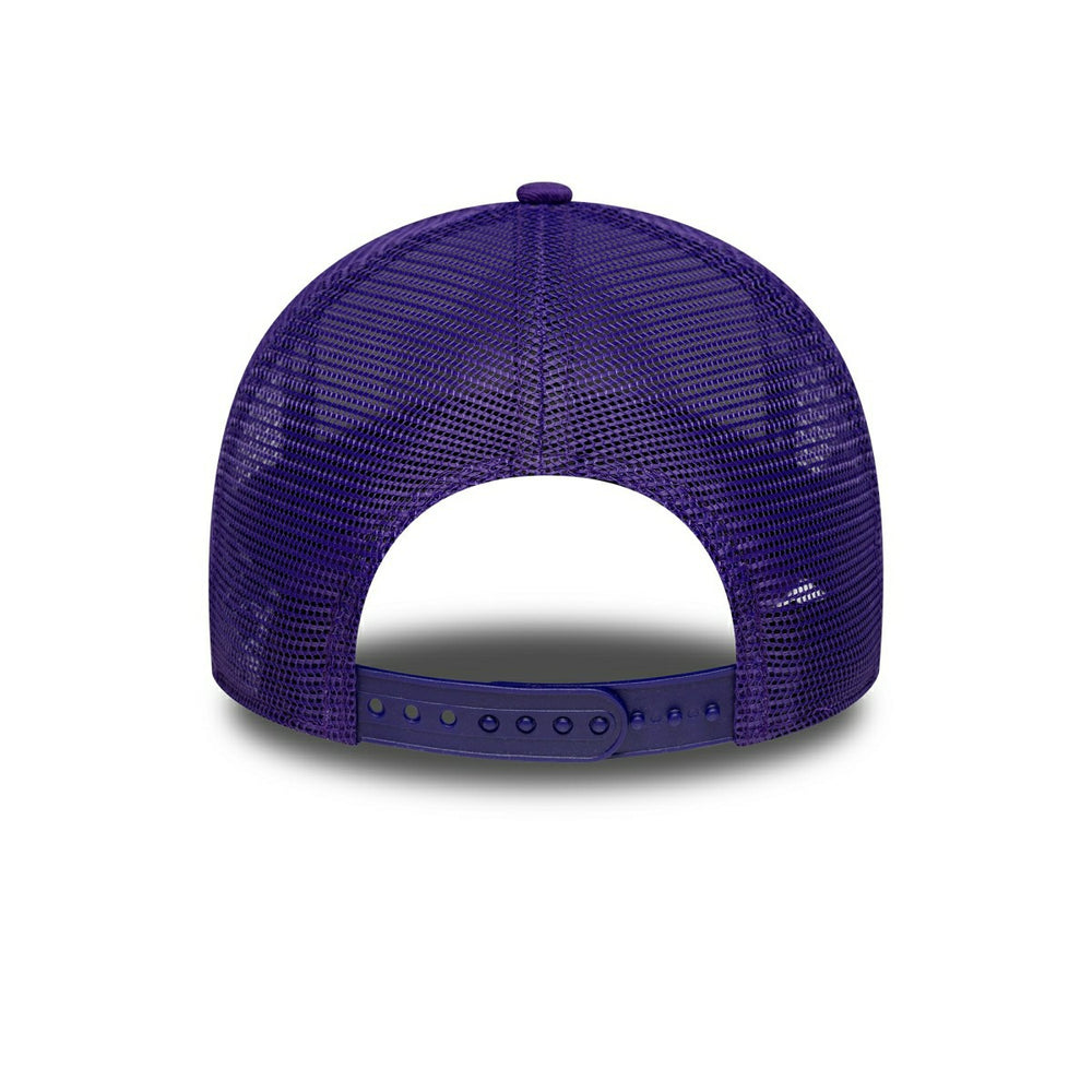 Los Angeles Lakers 17-Time Champion Side Patch Trucker Adjustable NBA Cap Purple Lifestyle