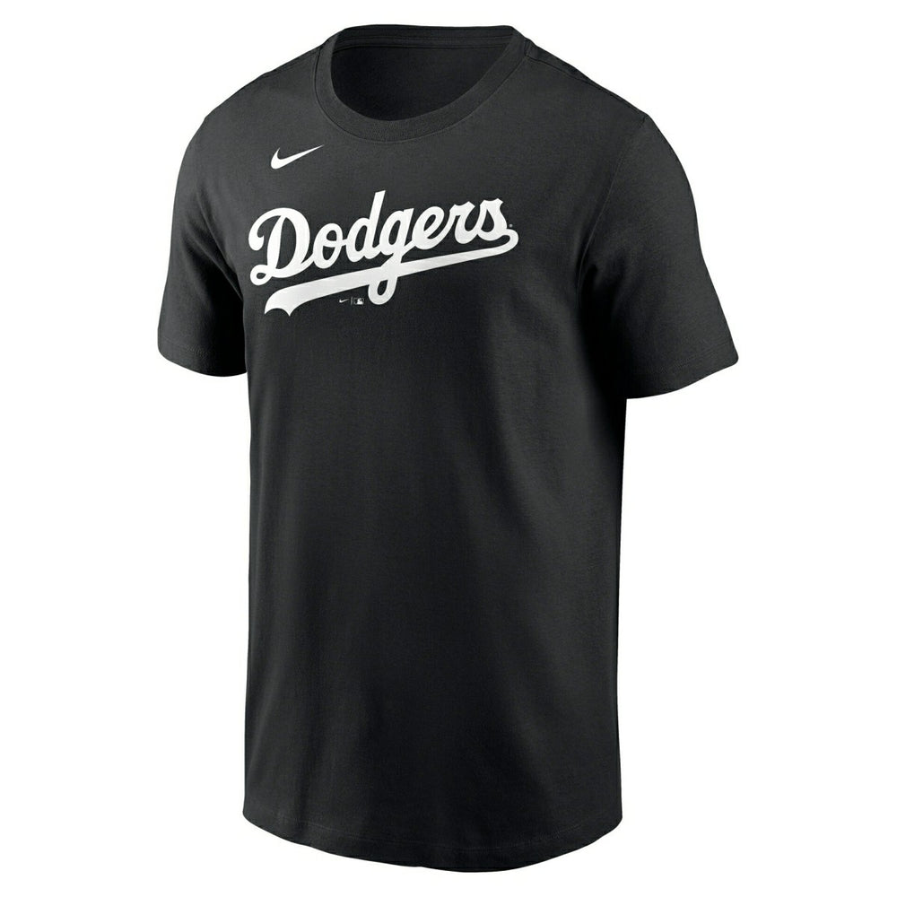 Los Angeles Dodgers Cotton Wordmark MLB T-Shirt Black Taass for sale