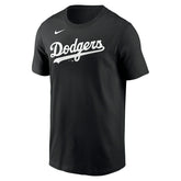 Los Angeles Dodgers Cotton Wordmark MLB T-Shirt Black Taass for sale
