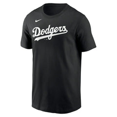 Los Angeles Dodgers Cotton Wordmark MLB T-Shirt Black Taass for sale