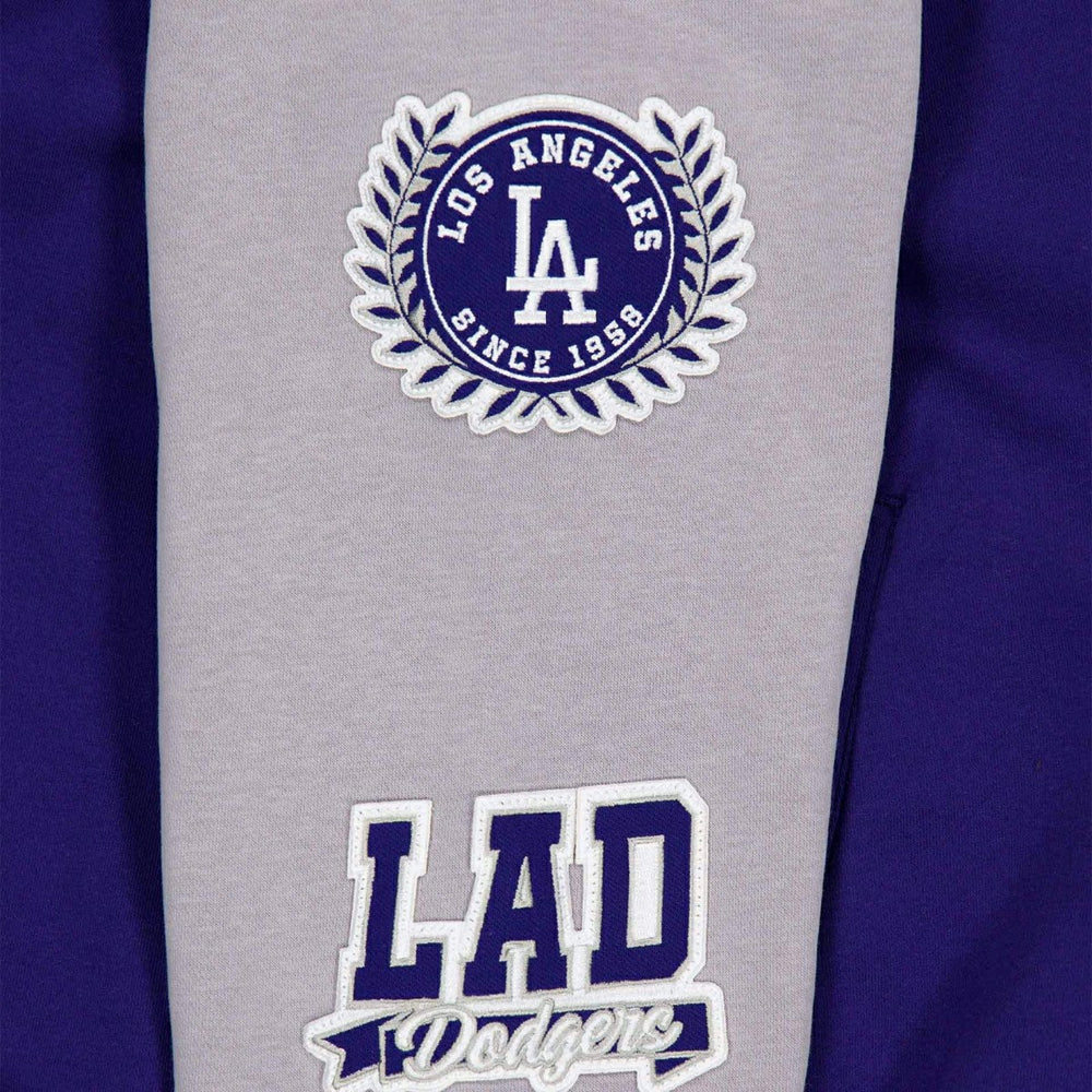 Los Angeles Dodgers Full Snap Patch Jacket Blue/Gray Taass for sale
