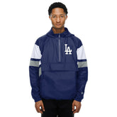 Los Angeles Dodgers MLB Quarter Zip Windbreaker Jacket Blue Taass sale