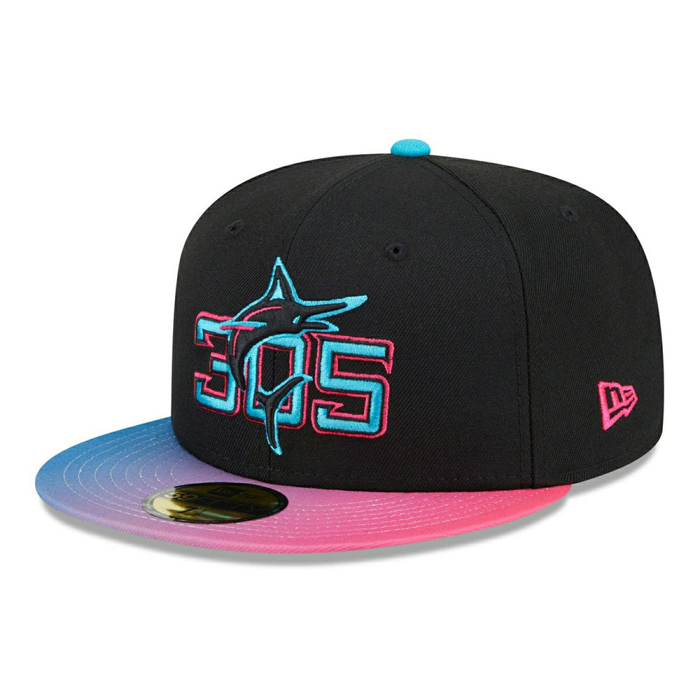 Miami Marlins MLB Authentic City Connect 59FIFTY Fitted Cap Black Lifestyle