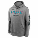 Miami Marlins City Connect Nike French Terry Club Hoodie Gray Lifestyle