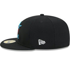 Miami Marlins 2025 MLB Clubhouse 59FIFTY Fitted Cap Black Taass US
