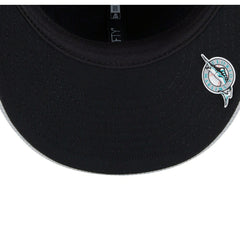Miami Marlins 2025 MLB Authentic Clubhouse Cooperstown 59FIFTY Fitted Cap Gray Classic