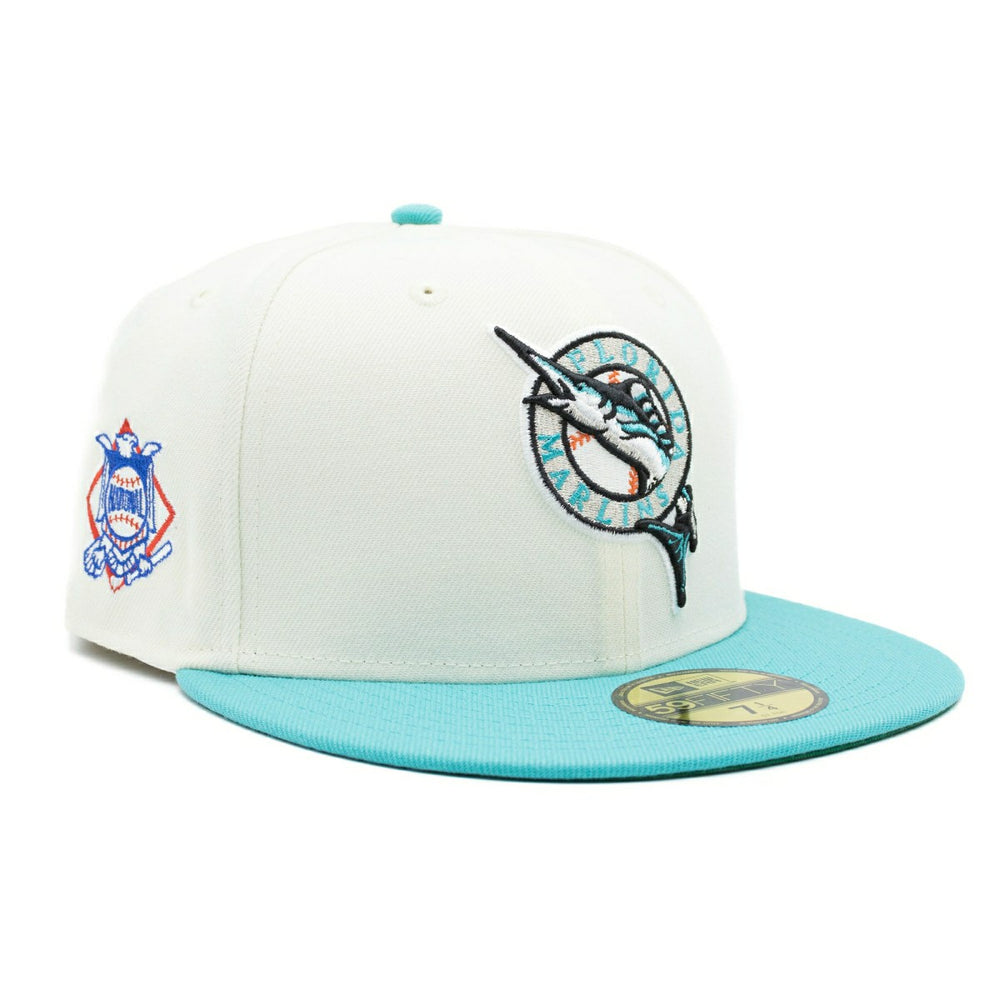 Florida Marlins League Patch Cooperstown New Era 59FIFTY Fitted MLB Cap Lifestyle