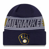 Milwaukee Brewers Authentic 2024 MLB Clubhouse New Era Beanie Knit Taass for sale