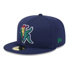 Cedars Rapids Kernels MiLB Batting Practice Authentic 59FIFTY Fitted Cap Navy Fashion