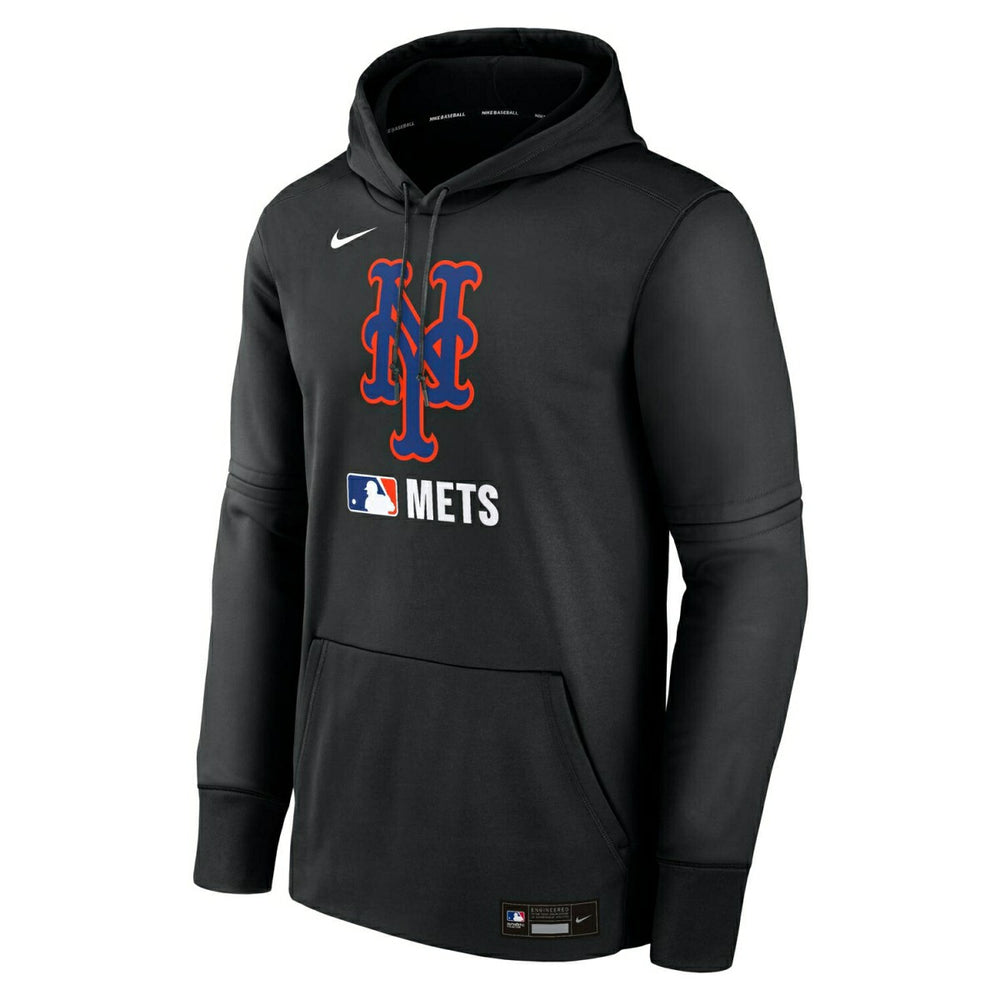 New York Mets 2025 MLB Authentic Performance Therma Hoodie Black Fashion