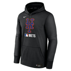 New York Mets 2025 MLB Authentic Performance Therma Hoodie Black Fashion