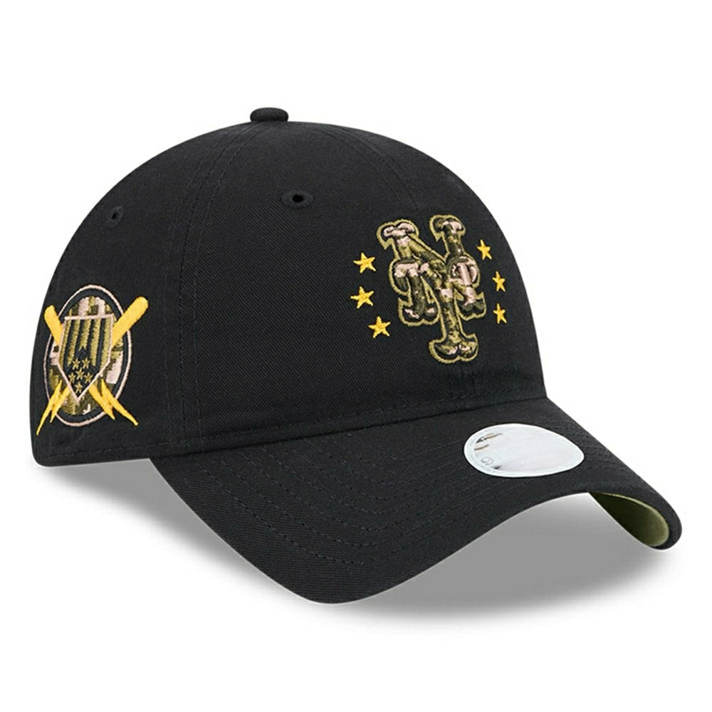 New York Mets 2024 MLB Armed Forces New Era Women's 9TWENTY Cap Black Lifestyle