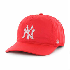 New York Yankees Eight Bit Hero Hitch '47 Adjustable MLB Cap Red Lifestyle
