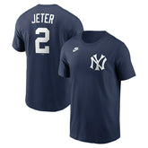 Derek Jeter #2 New York Yankees Cooperstown MLB T-Shirt Navy Classic