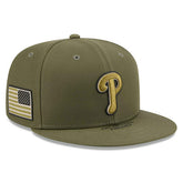 Philadelphia Phillies 2026 MLB Armed Forces Authentic 59FIFTY Fitted Cap Olive Fashion