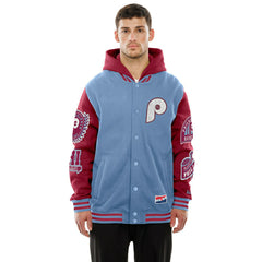 Philadelphia Phillies Cooperstown Full Snap Patch Jacket Blue/Red Lifestyle