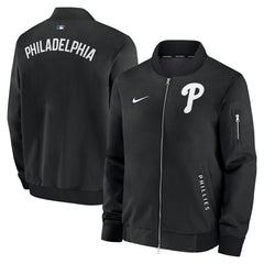 Philadelphia Phillies 2026 MLB Authentic Dugout Bomber Jacket Black Classic