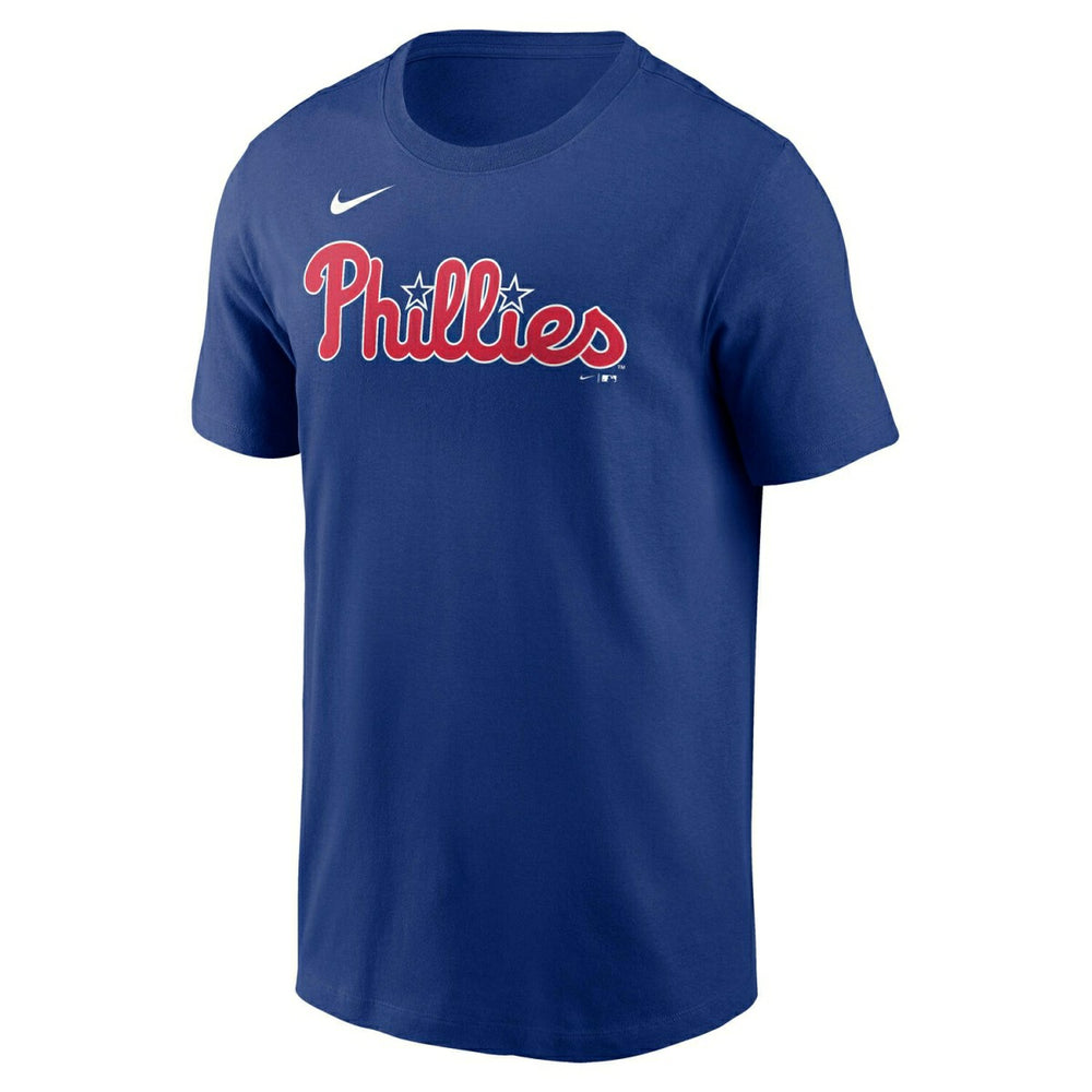 Philadelphia Phillies Fuse Wordmark Nike MLB T-Shirt Blue Taass US