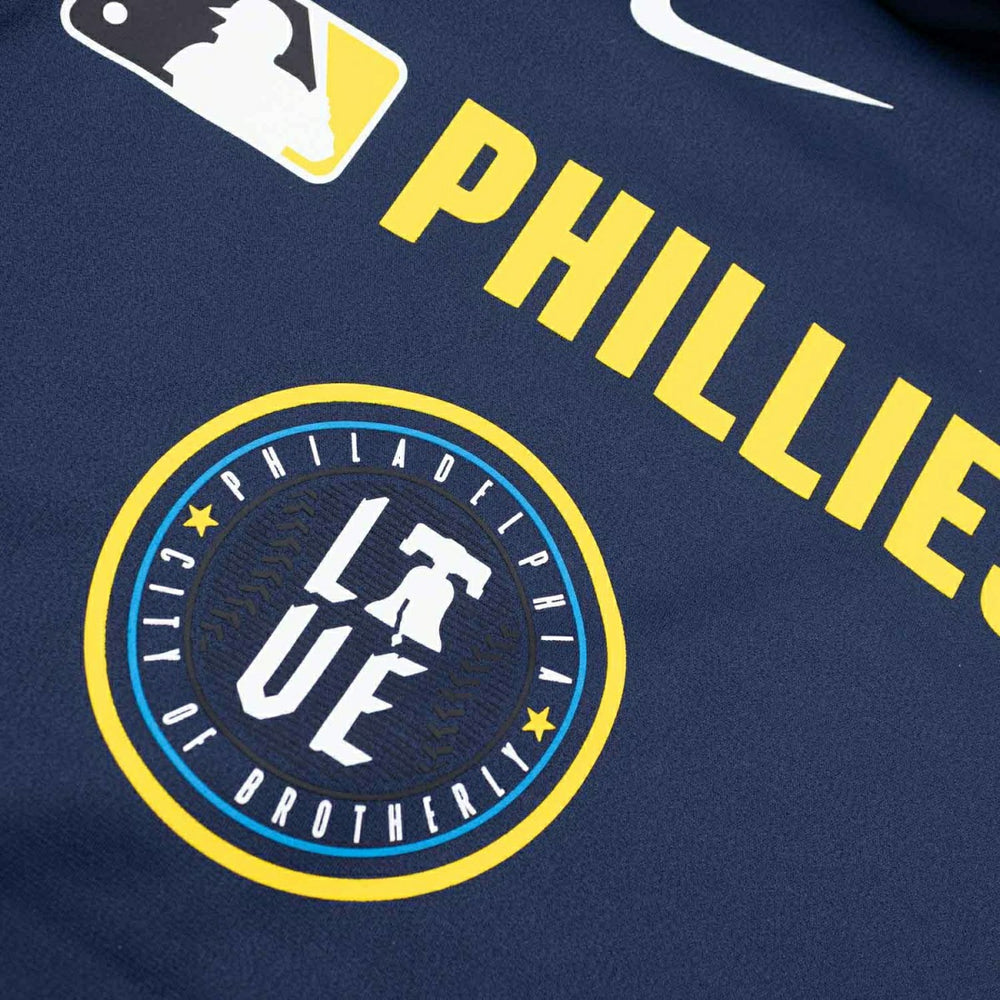 Philadelphia Phillies 2025 City Connect MLB Authentic Therma Hoodie Navy Lifestyle
