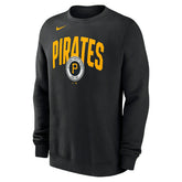 Pittsburgh Pirates Club Fleece MLB Pullover Crew Black Lifestyle