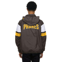 San Diego Padres MLB Quarter Zip Windbreaker Jacket Brown Fashion