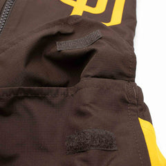 San Diego Padres MLB Quarter Zip Windbreaker Jacket Brown Fashion
