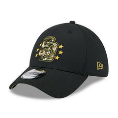San Diego Padres 2024 MLB Armed Forces New Era 39THIRTY Flex Cap Black Classic