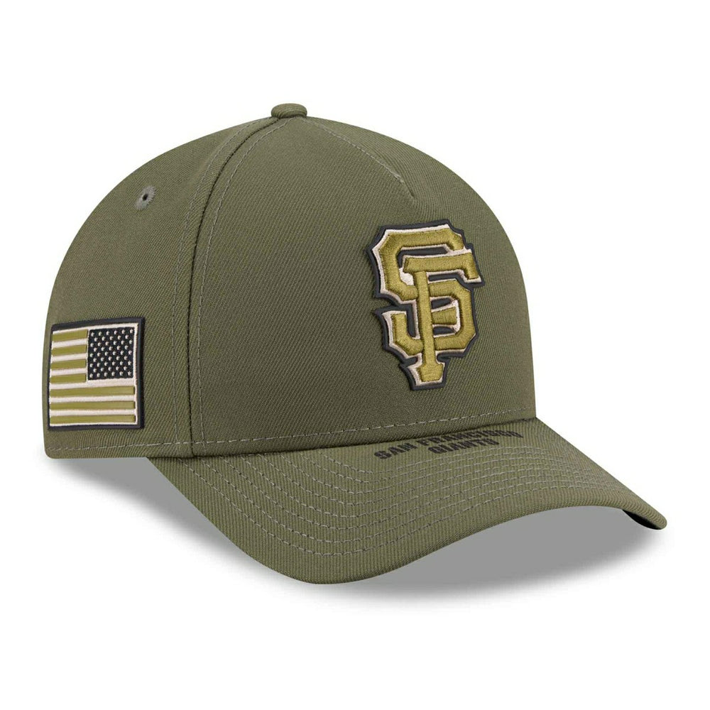 San Francisco Giants 2026 MLB Armed Forces 9FORTY M-Crown A-Frame Adjustable Cap Olive Classic