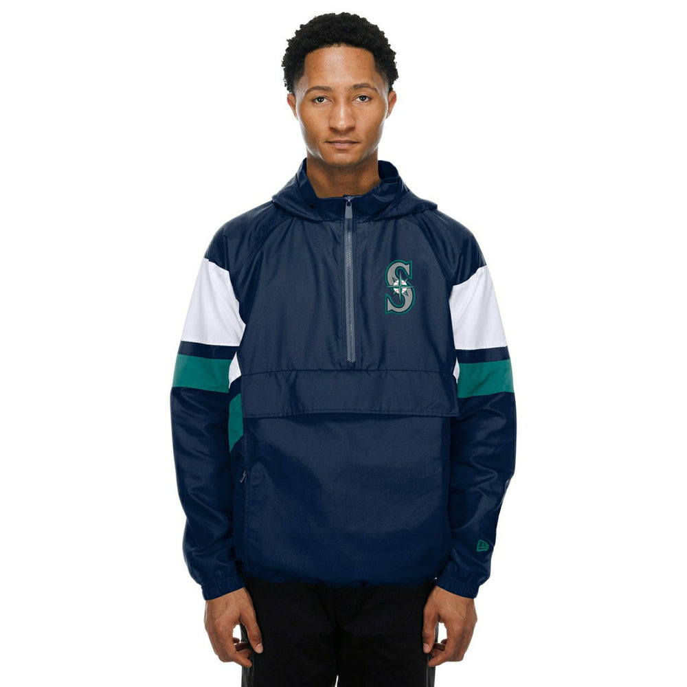 Seattle Mariners MLB Quarter Zip Windbreaker Jacket Navy Taass US