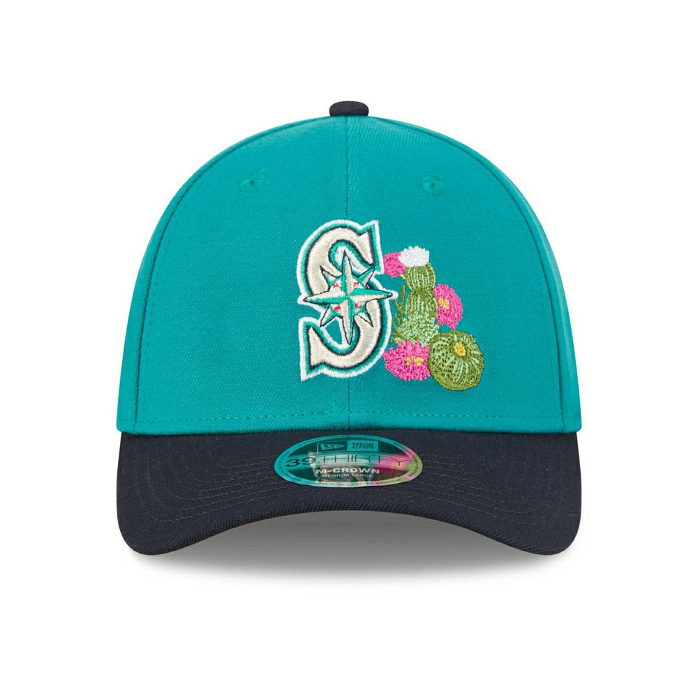 Seattle Mariners 2026 MLB Spring Training 39THIRTY M-Crown Flex Cap Teal Taass sale