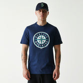 Seattle Mariners Team Logo New Era MLB T-Shirt Navy Classic