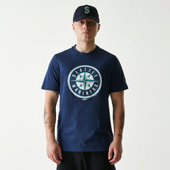 Seattle Mariners Team Logo New Era MLB T-Shirt Navy Classic