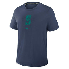 Seattle Mariners Early Work 2025 MLB Authentic Nike Tri-Blend T-Shirt Navy Classic