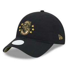 Seattle Mariners 2024 MLB Armed Forces New Era Women's 9TWENTY Cap Black Taass for sale