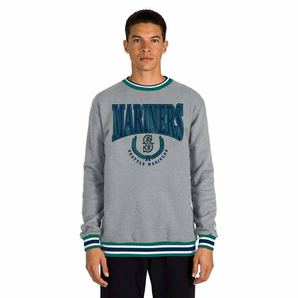 Seattle Mariners Throwback MLB Crew Sweatshirt Gray Taass US