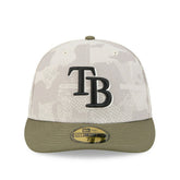 Tampa Bay Rays 2025 MLB Authentic Armed Forces Pre-Curved 59FIFTY Fitted Cap Fashion