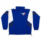 Toronto Blue Jays MLB Quarter Zip Windbreaker Jacket Blue Taass sale