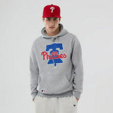Philadelphia Phillies Team Logo New Era MLB Hoodie Gray Fashion