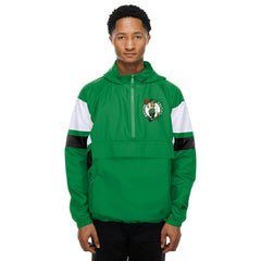 Boston Celtics NBA Quarter Zip Windbreaker Jacket Grün Taass sale